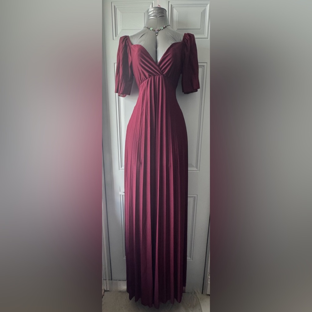 ASOS Design Deep Red/Burgundy Maxi Dress